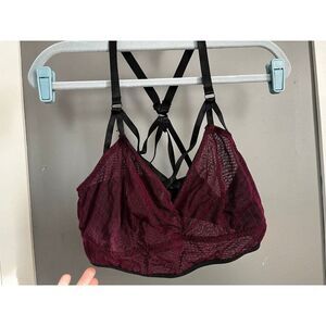 Torrid size 00 purple burgundy lace bra Bralette